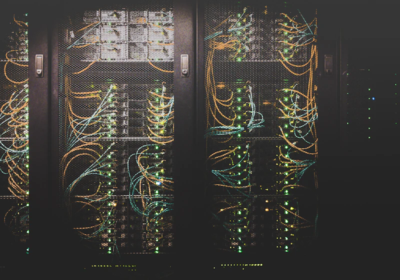 Racks de servidores con cableado ordenado en un centro de datos